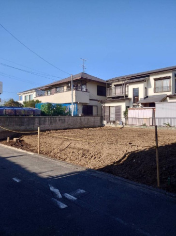 敷地面積39坪　売地　川越市牛子の前面道路含む現地写真