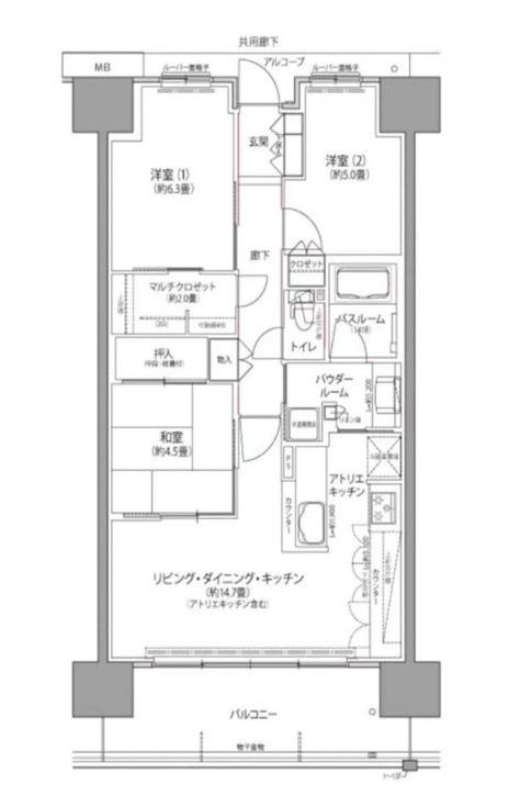 ル・サンク守口の間取り|間取り図はいかがですか？ご希望を叶える間取りですか？リビングの広さは？水回りの位置は？カウンターキッチン？など色々な情報が集約されています。弊社ではリフォームなどのご相談も承っております。