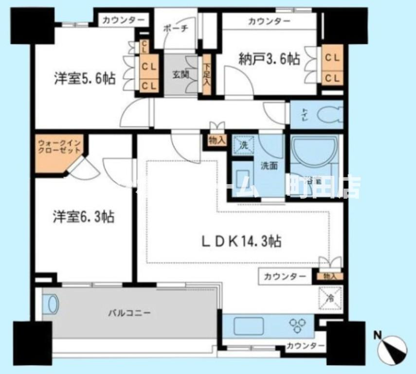 KDXレジデンス町田※初期費用分割あと払いサービス利用可能物件の間取り