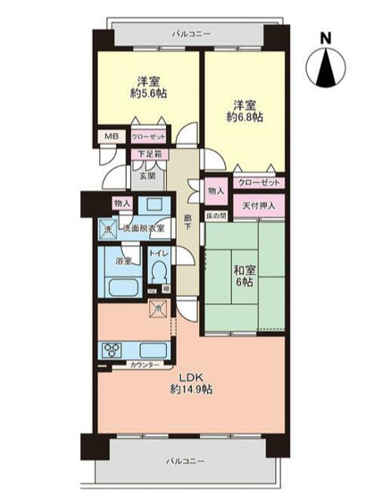 【間取り】 | パークハウス福間