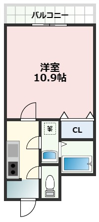 熊本市西区花園１丁目の賃貸マンションの間取り