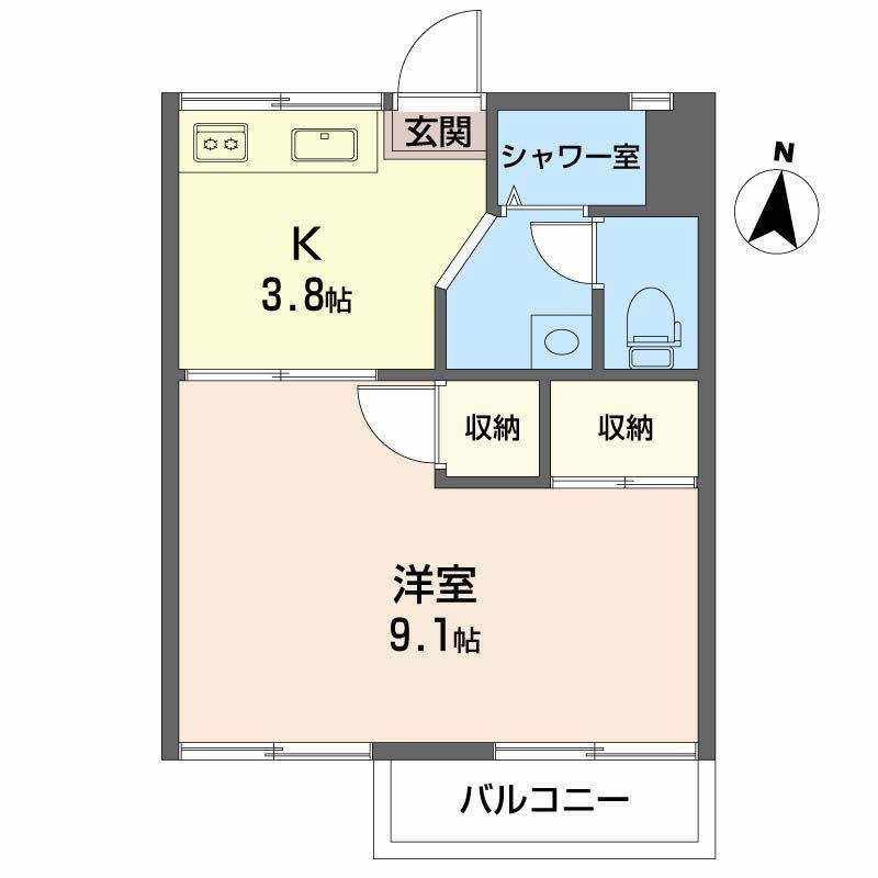 神野コーポの間取り