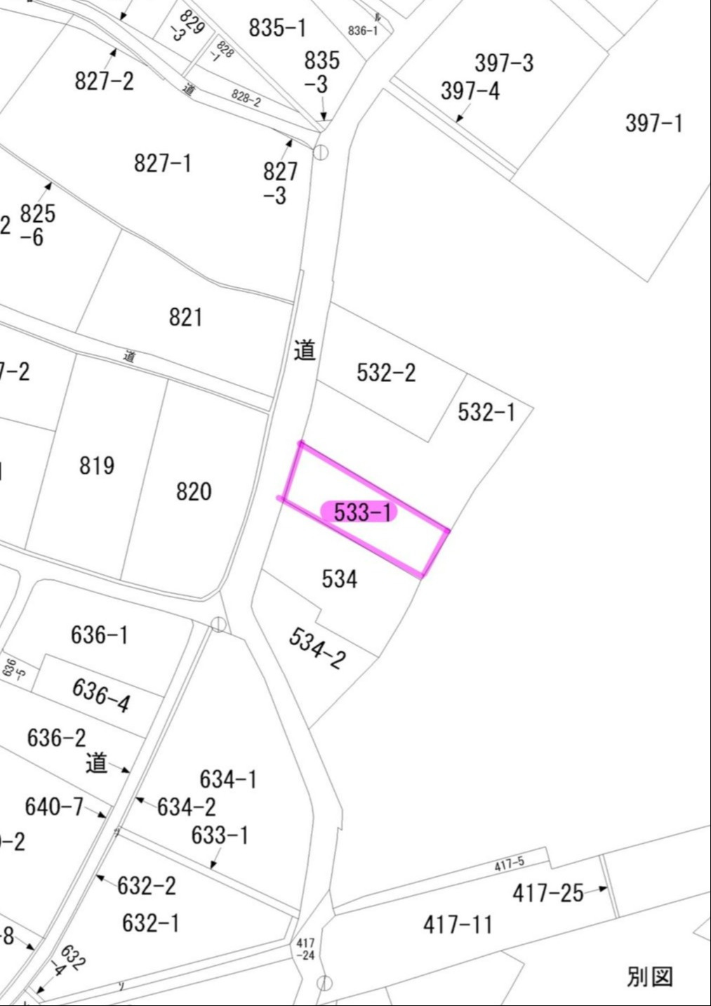 朝倉郡筑前町高田　売り土地の地図
