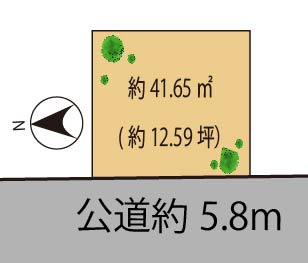 文京区大塚　建築条件なし売地の土地図