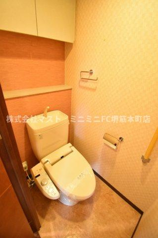 大阪市中央区日本橋１丁目の賃貸マンションのトイレ