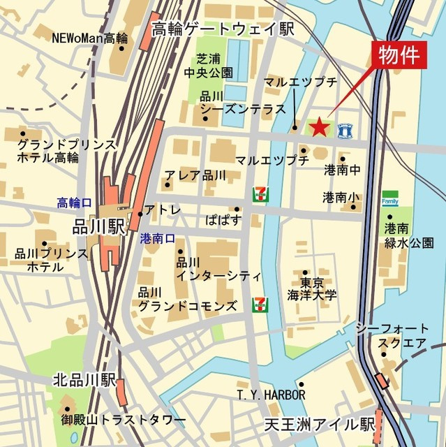 コスモポリス品川の地図