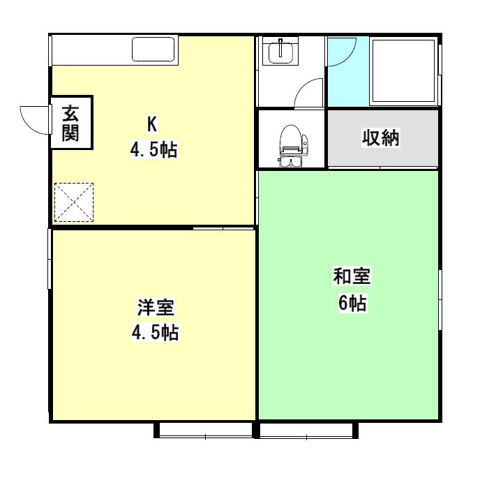 南輝コーポ　東棟の間取り