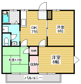 【間取り】 | グリーンヒルⅡ