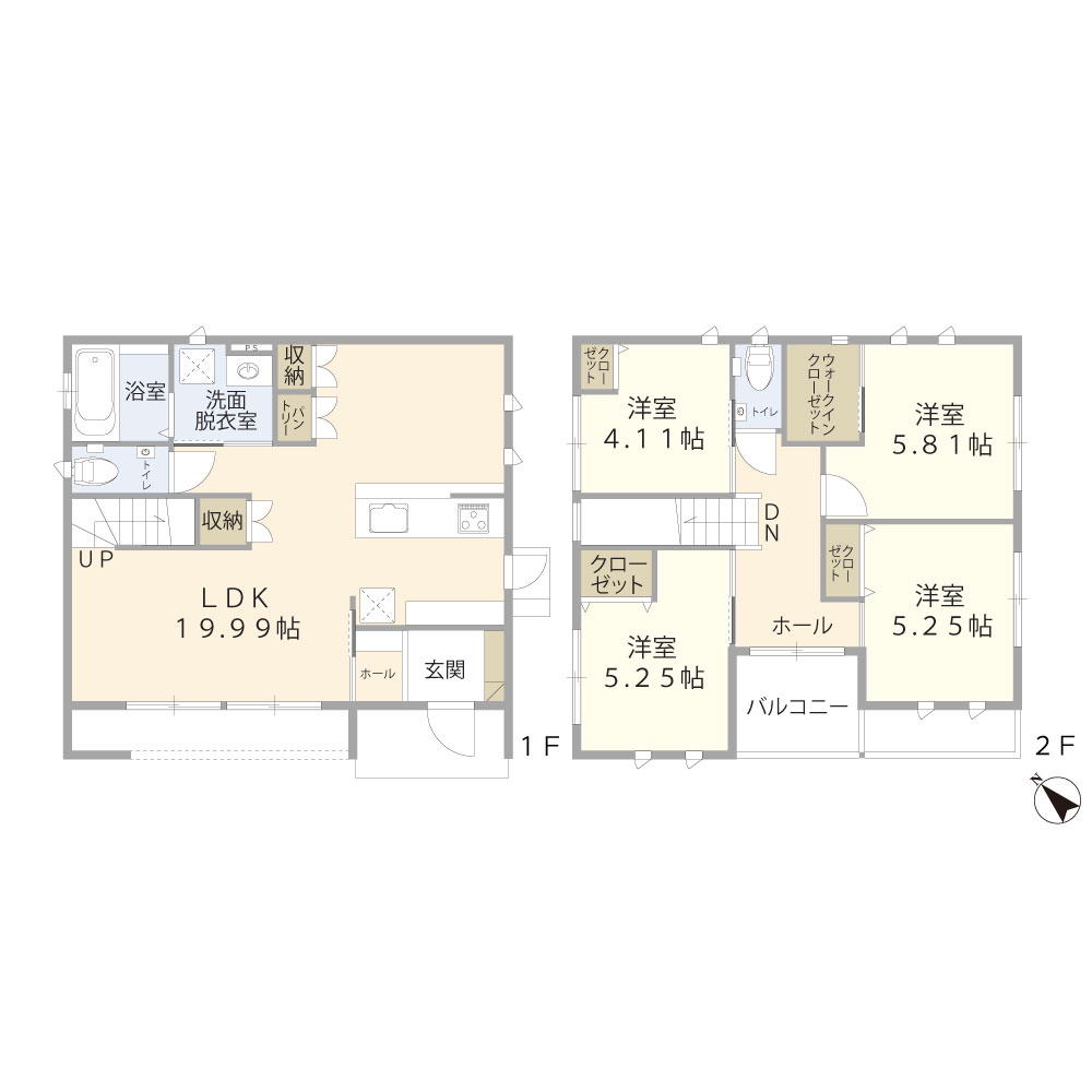 浜名区横須賀の間取り|リビング19.99帖！4LDK