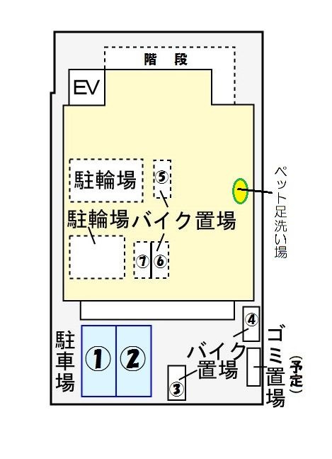 ヴィラ　ウィステリアの区画図