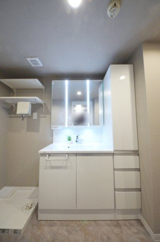 古江西町パークマンションの独立洗面台|洗面化粧台も新規交換済