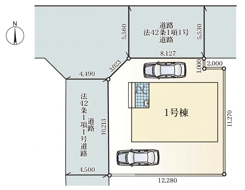 [新築住宅] 熊谷市大原 第3 全1棟の区画図