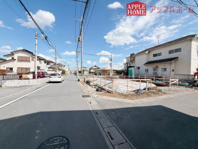[新築住宅] 熊谷市大原 第3 全1棟の前面道路含む現地写真|3/27　撮影