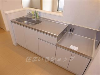 広島市安佐北区上深川町のアパートのキッチン|浄水器一体型シャワー水栓