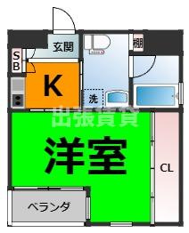 仲介手数料0円！GRANDUKE代官町の間取り