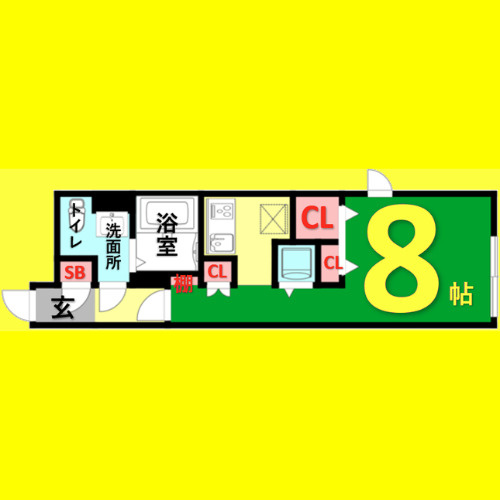 Branche千種公園　名古屋市賃貸　仲介手数料無料の間取り
