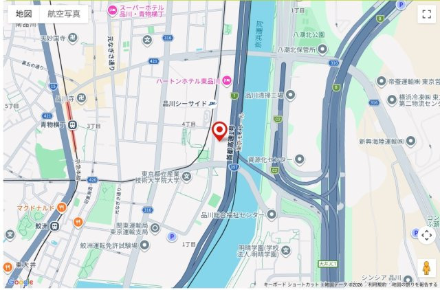 ★仲介手数料半額★レグノ・カリテ品川シーサイド（品川シーサイド駅徒歩1分）の地図