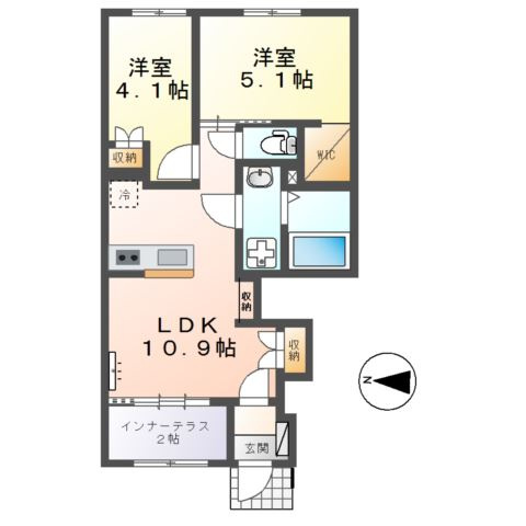 新築アパート　491179の間取り