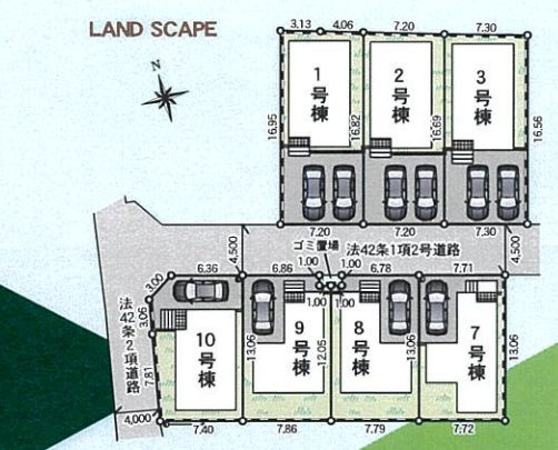 海老名市社家２丁目新築戸建て　第16-10号棟の区画図|配置図「海老名市社家2丁目新築戸建て」