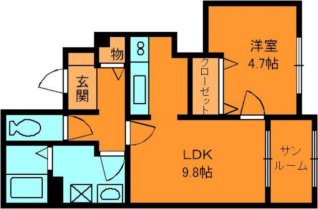 ボヌール2の間取り