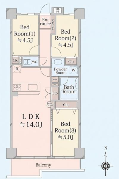 クオス金沢八景レジデンシャルステージの間取り|使い勝手の良い3LDK
お気軽にお問い合わせください。