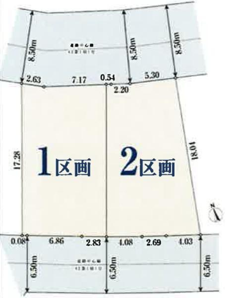 横浜市戸塚区下倉田町の新築一戸建の区画図|全2区画の1号棟になります。
