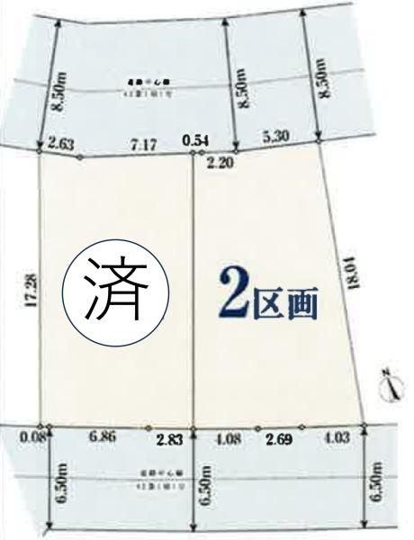 横浜市戸塚区下倉田町の新築一戸建の区画図|全2区画の2号棟になります。