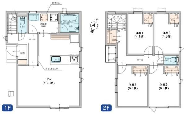 横浜市保土ケ谷区上菅田町の新築一戸建の間取り|使い勝手の良い4LDK
お気軽にお問い合わせください。