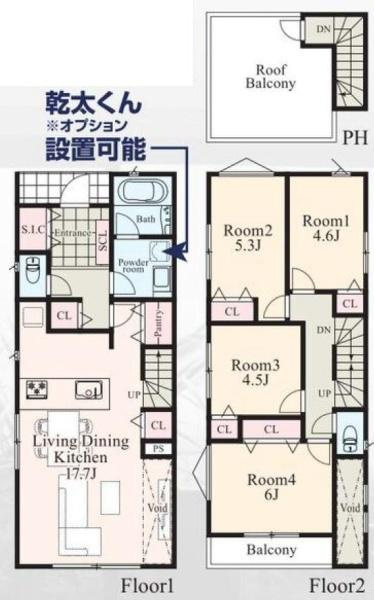 横浜市神奈川区三ツ沢下町の新築一戸建の間取り|使い勝手の良い4LDK
お気軽にお問い合わせください。