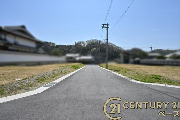 桜井市脇本　４号地　建築条件なし土地の前面道路含む現地写真|■現地撮影写真■大和朝倉駅まで徒歩８分！■