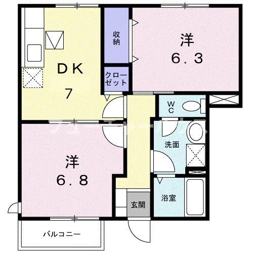 オーブリーの間取り