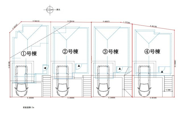 横浜市旭区中希望が丘　1区画の区画図|前面道路含む現地写真です
