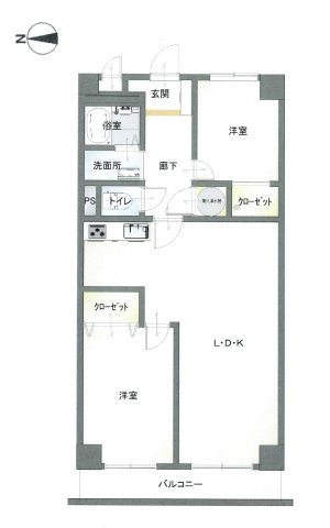 地産マンション平塚の間取り