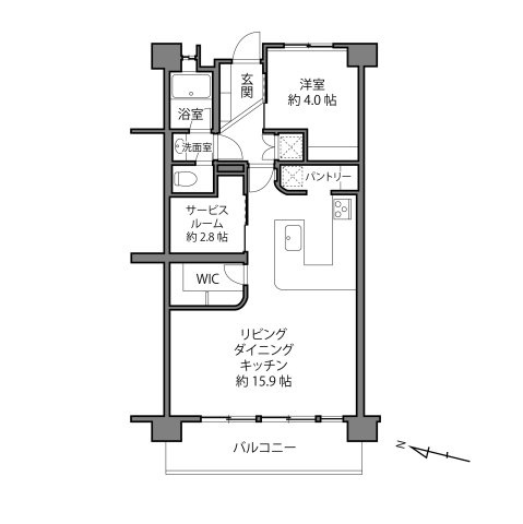 青戸第二ローヤルコーポの間取り|7階部分・南西向きにつきまして日当り・通風・眺望良好