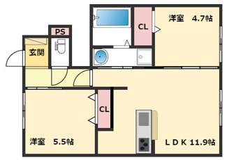 【間取り】 | ガーネットⅡ