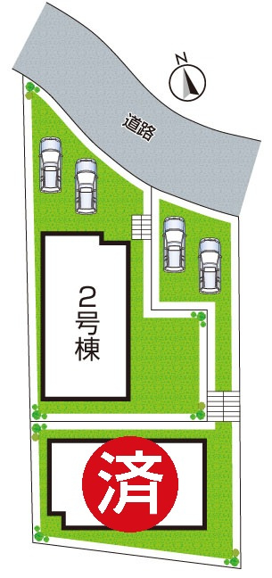 1(土)2(日)現地説明会　奈良市学園朝日元町　の区画図|全２区画