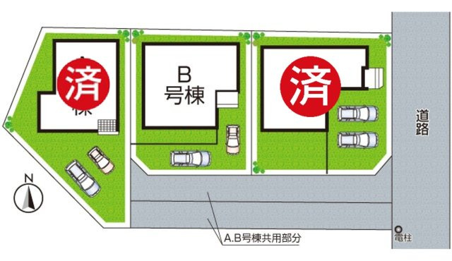 29(土)30(日)現地説明会！◆羽曳野市羽曳が丘西　新築一戸建ての区画図|全3区画