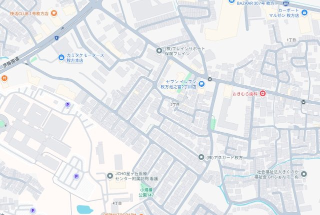29日(土)30日(日)現地ご見学可能！　枚方市池之宮　限定1邸の地図