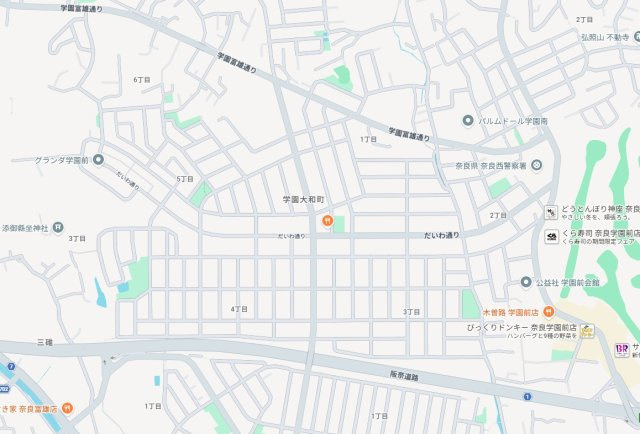 1(土)2(日)現地説明会　奈良市学園大和町　の地図