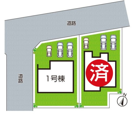 1(土)2(日)現地説明会　奈良市学園大和町　の区画図|全2区画