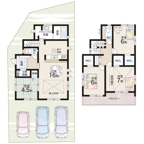 ★1(土)2(日)現地見学可能！★大津市下阪本　ラスト1邸の間取り|1号地