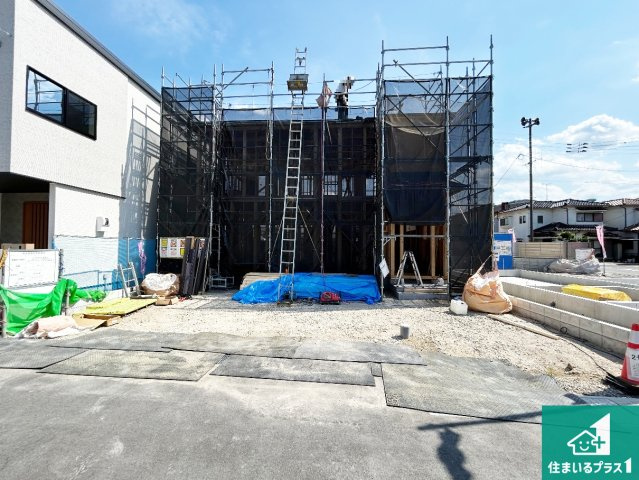 29(土)30(日)現地案内可能！　北葛城郡上牧町中筋出作　全3邸の外観|建築中ですが現地を見ると分かる事もございますので、ぜひ一度現地をご覧ください。