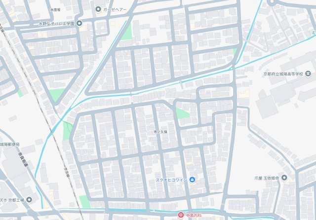 ★城陽市寺田市ノ久保　新築一戸建ての地図