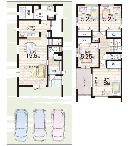★現地見学可能！★南丹市園部町横田　第2期　新築一戸建ての間取り|2号地