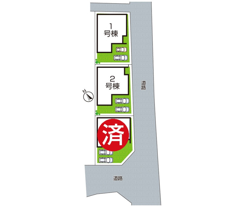 ★5(土)6(日)現地見学可能！★亀岡市篠町篠上西裏　全3邸の区画図|全３区画