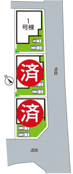 ★17(土)18(日)現地見学可能！★亀岡市篠町篠上西裏　全3邸の区画図|全３区画