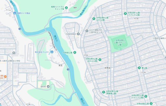 ■26日(土)27日(日)現地ご見学可能！　川西市水明台　第2期　新築一戸建ての地図