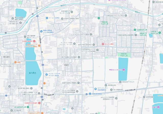 ●5(土)6(日)現地案内可能！　奈良市神殿町　限定1邸の地図