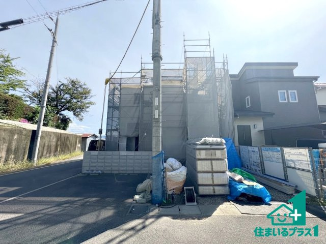 ●3(土)4(日)現地案内可能！　奈良市神殿町　限定1邸の外観|現在はこんな感じです。完成までが待ち遠しいですね。