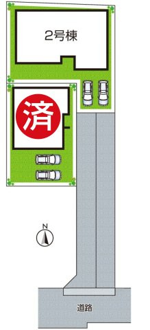 ●29(土)30(日)現地案内可能！　大和郡山市北郡山町　ラスト1邸の区画図|全2区画